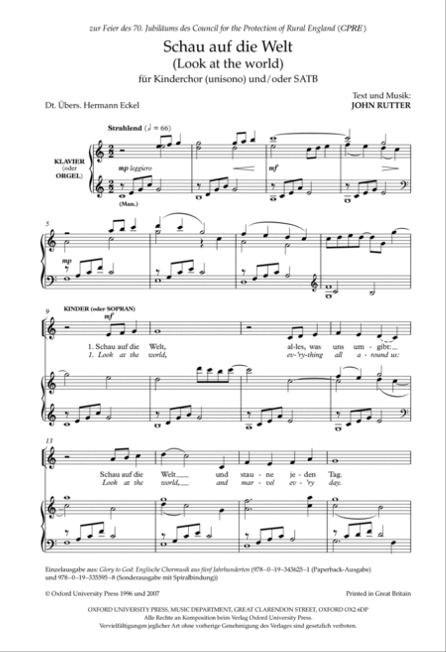 Schau auf die Welt (Look at the world) 4-Part scores gallery preview page 2