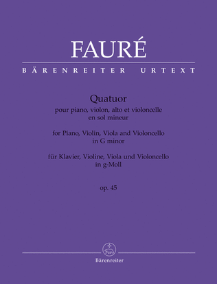 Book cover for Quatuor g minor op. 45