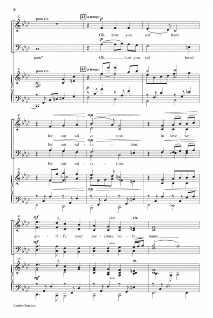 Lenten Sanctus 4-Part scores gallery preview page 9