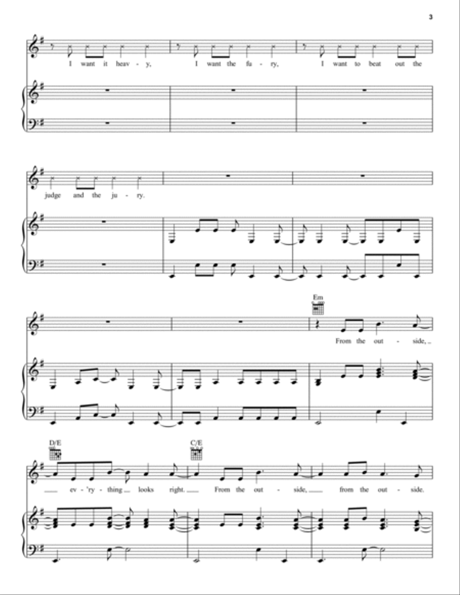 Digital Piano, Vocal, Guitar scores gallery preview page 3