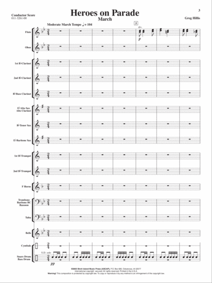 Heroes On Parade Concert Band scores gallery preview page 2