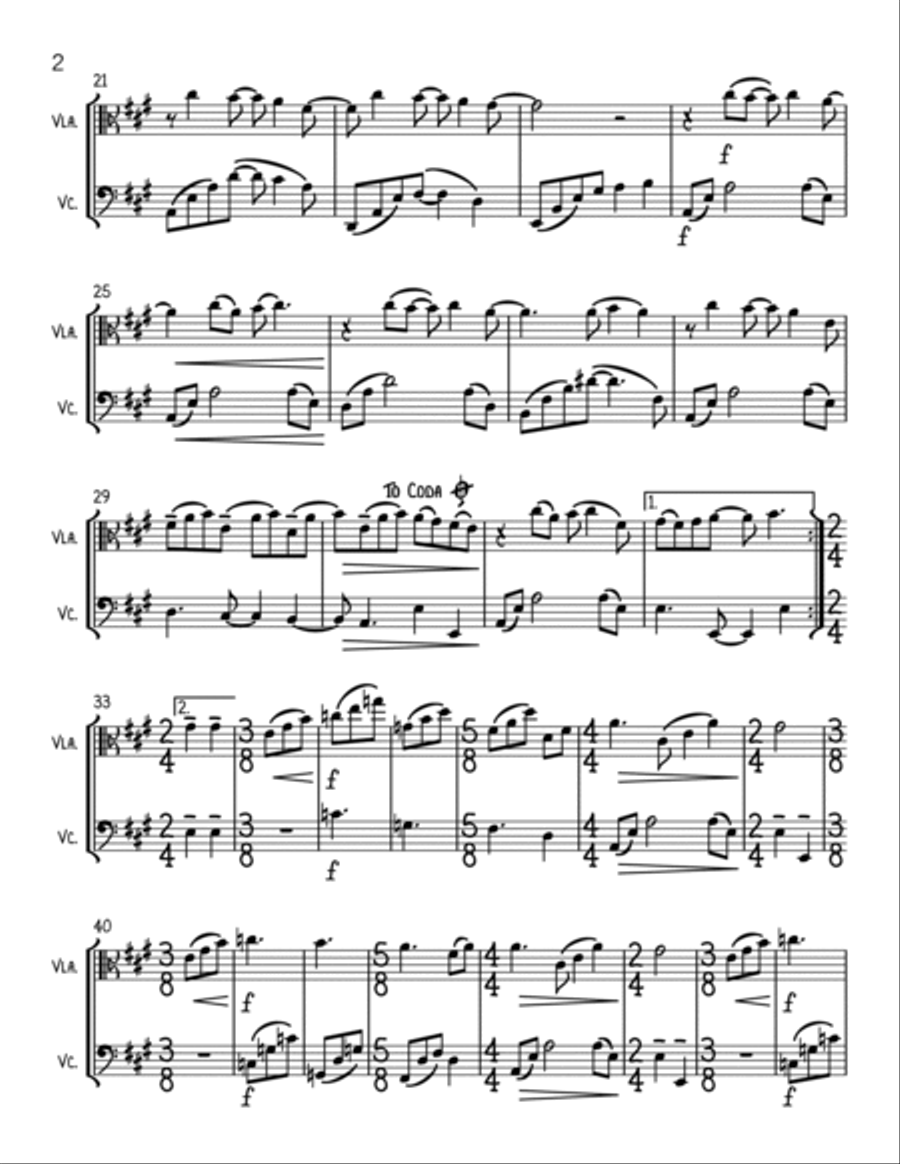 Here Comes The Sun String Duet scores gallery preview page 2