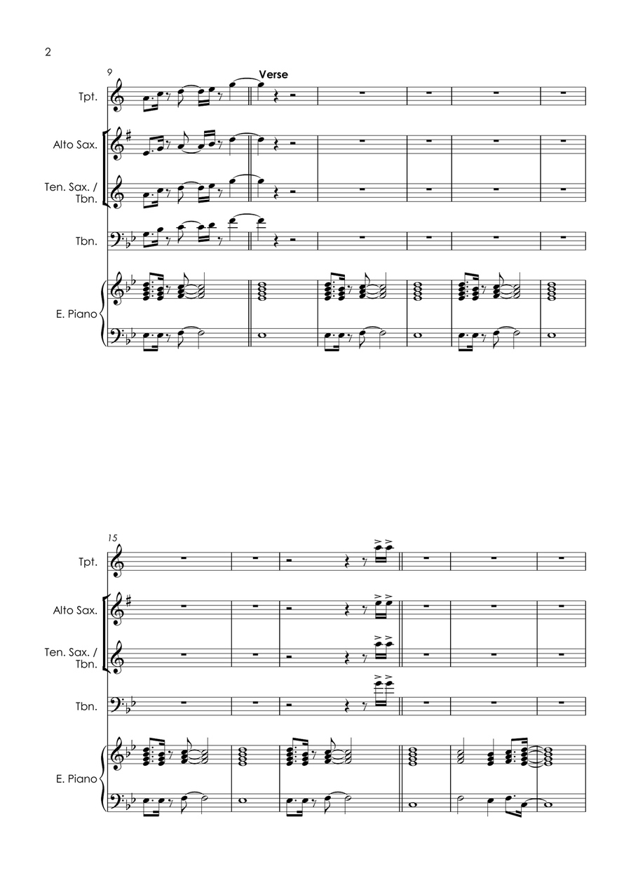 Never Give Up On A Good Thing Small Ensemble scores gallery preview page 4