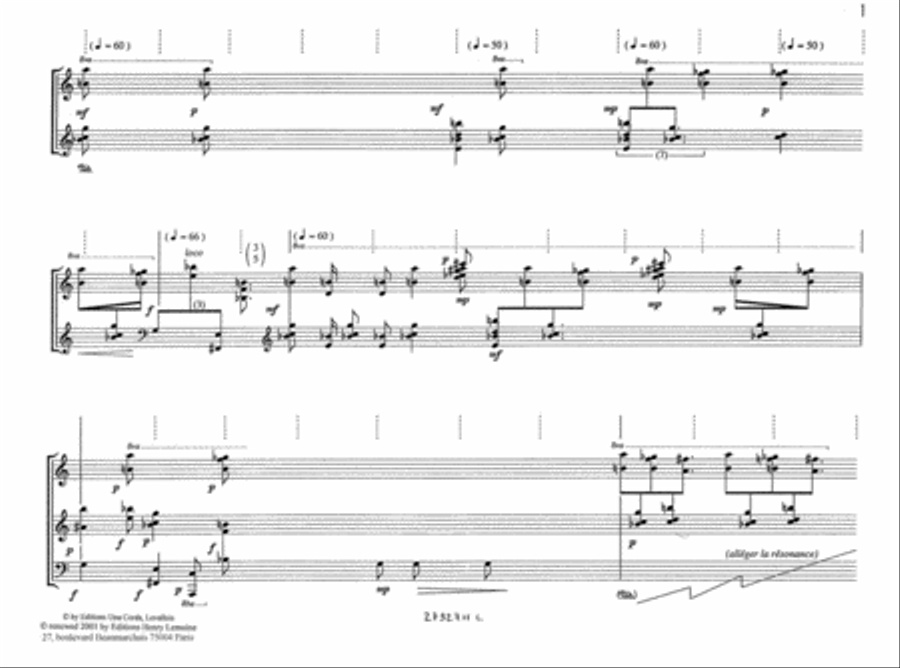 Cloches D'Adieu, Et Un Sourire In Memoriam Olivier Messiaen Piano Solo scores gallery preview page 3