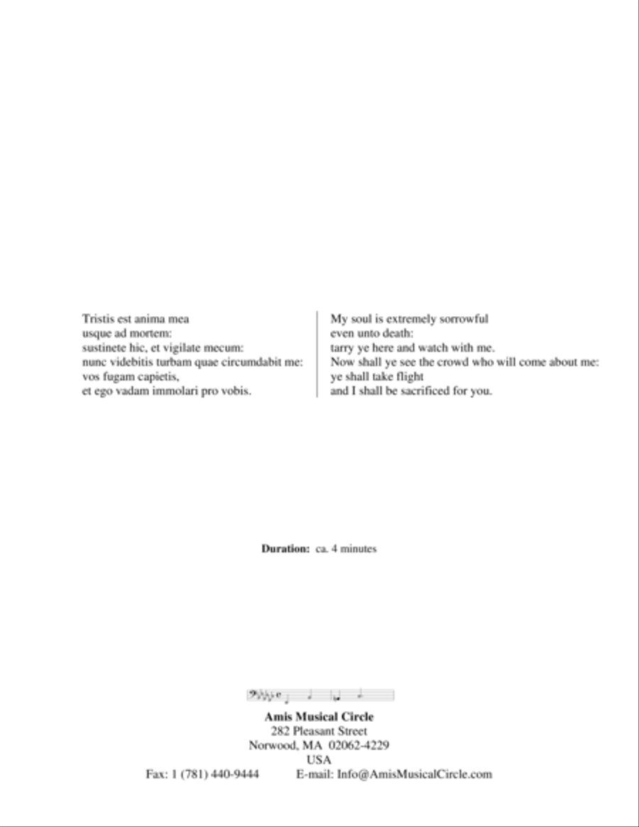 Tristis est anima mea Brass Quintet scores gallery preview page 2