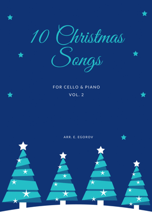 Book cover for 10 Christmas Songs For Cello & Piano Vol. 2