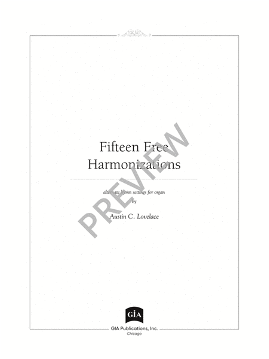 Fifteen Free Harmonizations Organ scores gallery preview page 3