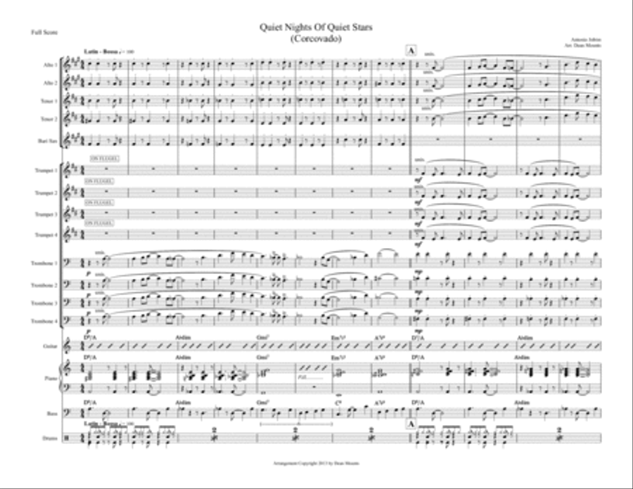 Quiet Nights Of Quiet Stars (Corcovado) Jazz Ensemble scores gallery preview page 1