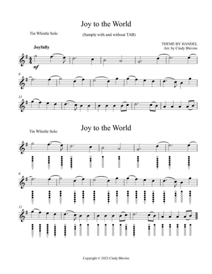 Joy To the World, for Tin Whistle Solo image number null