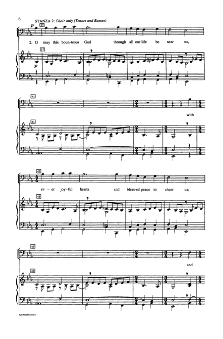 Now Thank We All Our God Now Thank We All Our God 4-Part scores gallery preview page 6