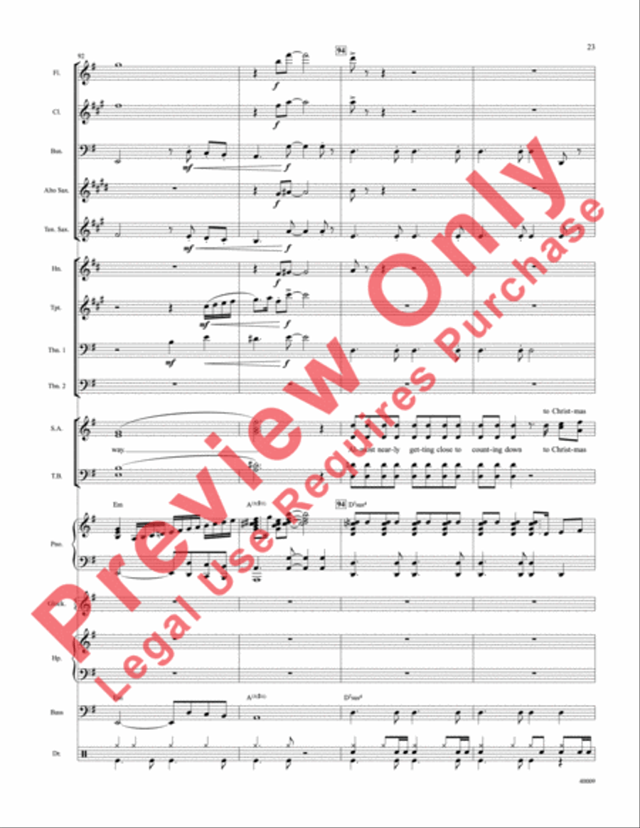 Counting Down to Christmas Choir scores gallery preview page 24