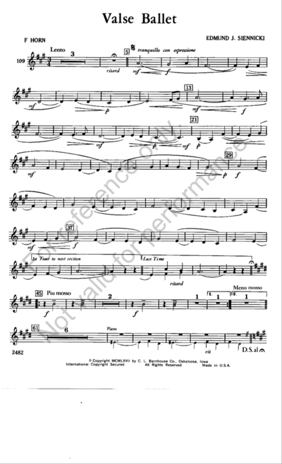Valse Ballet Piano Accompaniment scores gallery preview page 2