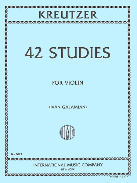42 Studies by Rodolphe Kreutzer Violin - Sheet Music