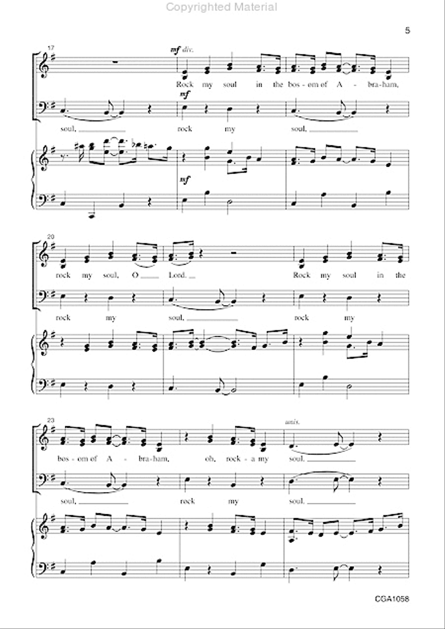 Rock My Soul 3-Part scores gallery preview page 4