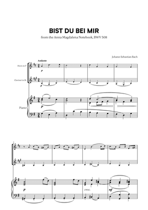 Johann Sebastian Bach - Bist du bei Mir (BWV 508) (G major) (for French Horn and Clarinet)