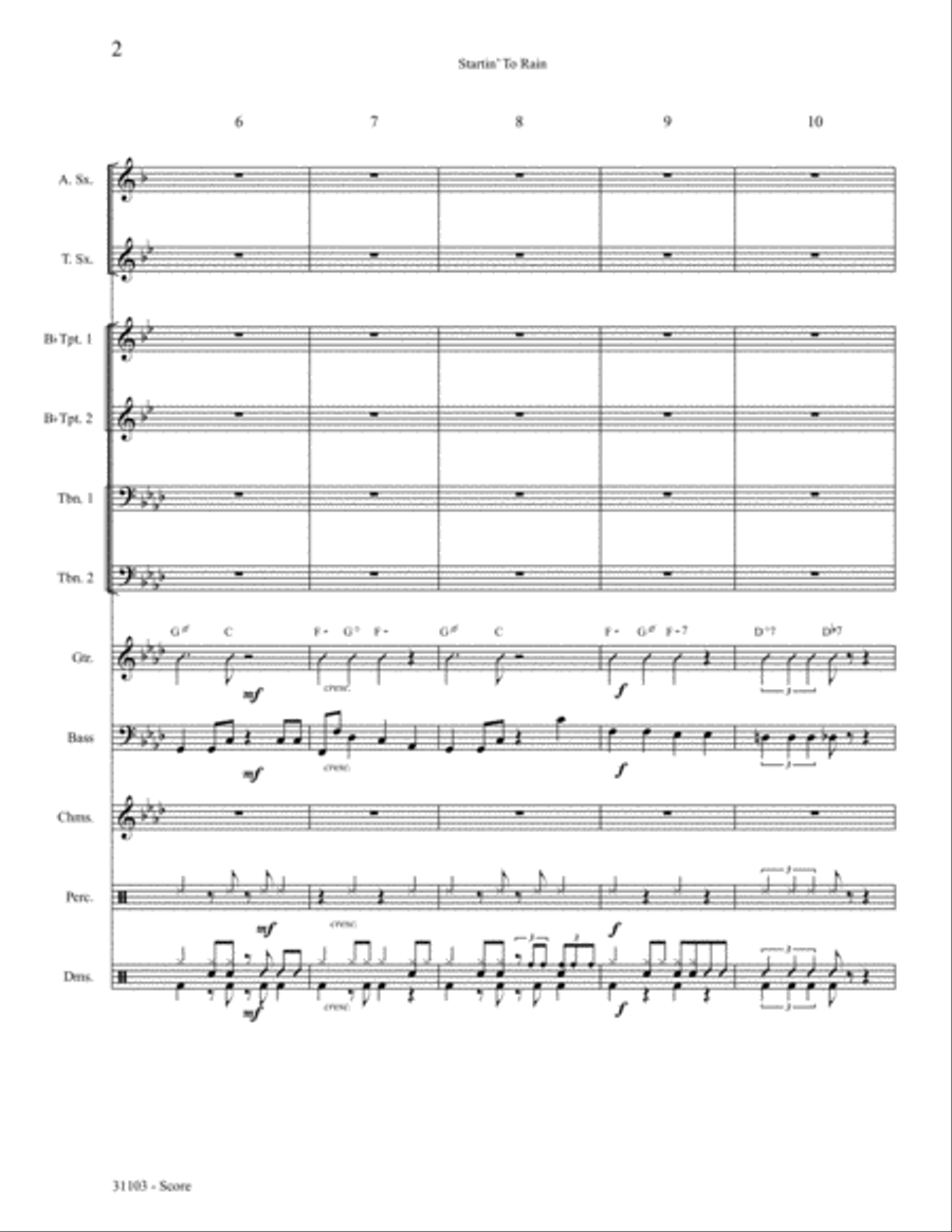 Startin' to Rain: Score Score scores gallery preview page 2