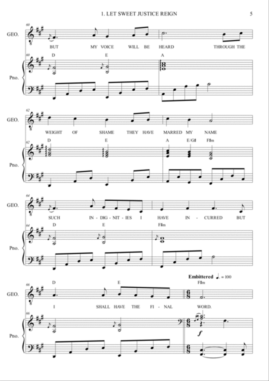 Let Sweet Justice Reign Let Sweet Justice Reign Voice scores gallery preview page 5
