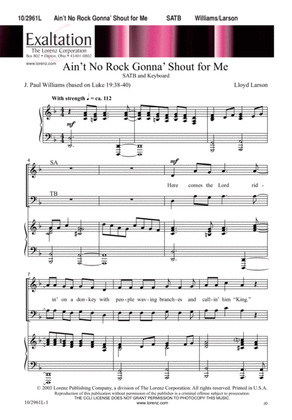 Book cover for Ain't No Rock Gonna' Shout for Me