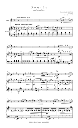 Book cover for Haydn, Sonata for flute & piano