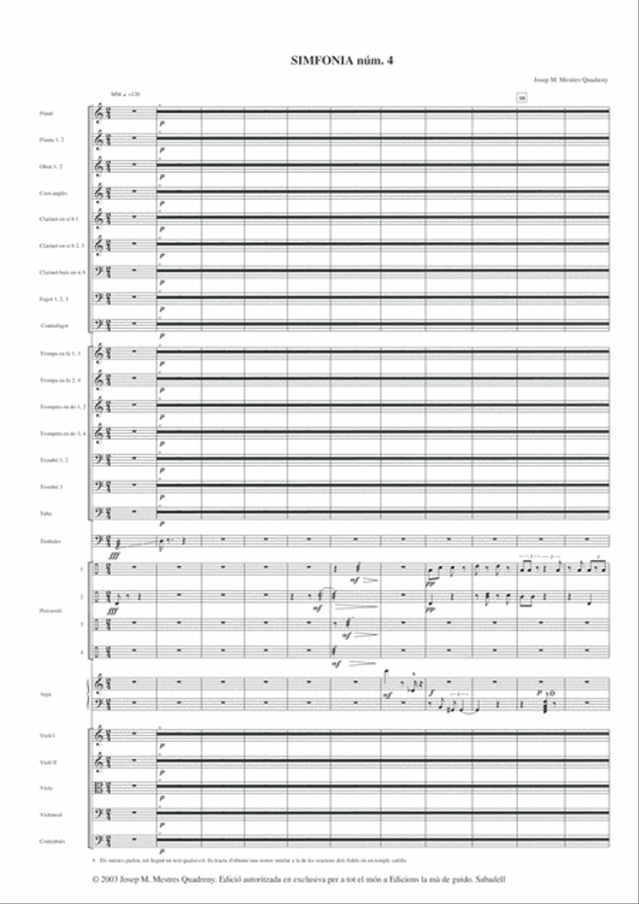 Simfonia núm. 4 Full Orchestra scores gallery preview page 5