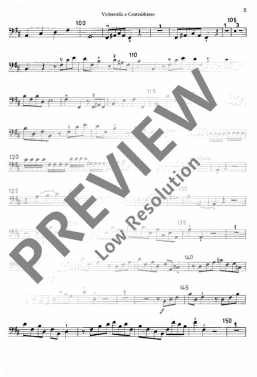 Symphony No. 1 Double Bass scores gallery preview page 4