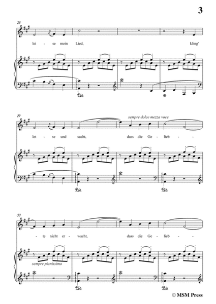 Liszt-Kling' leise,mein lied in A Major,for Voice and Piano image number null