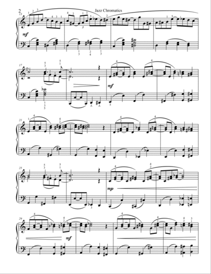 Jazz Chromatics Piano Solo scores gallery preview page 2