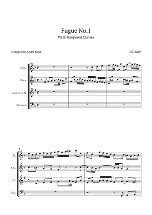 Book cover for Fugue No.1 from Well Tempered Clavier Book 1
