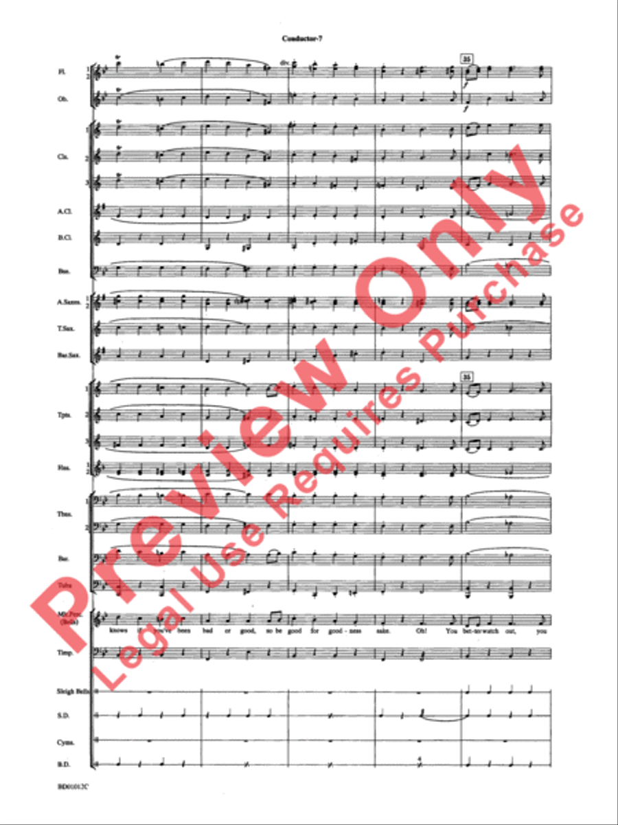 Christmas Pop Sing Along (for Concert Band with Audience Participation) Concert Band scores gallery preview page 9