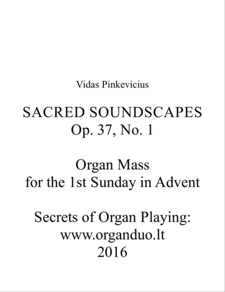 Organ Mass For The 1st Sunday In Advent, Op. 37 image number null