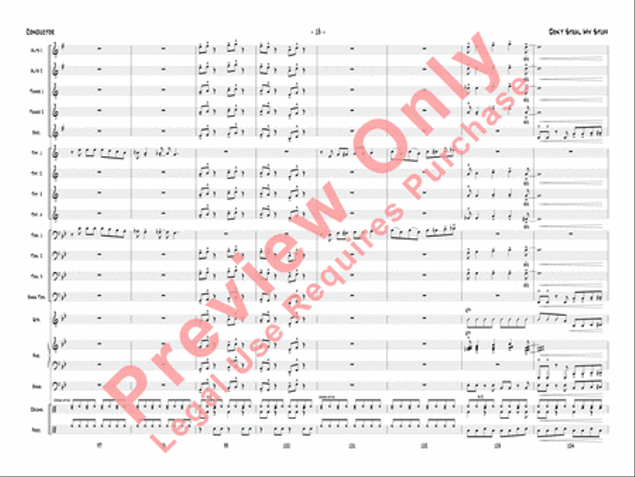 Don't Steal My Stuff Don't Steal My Stuff Jazz Ensemble scores gallery preview page 16