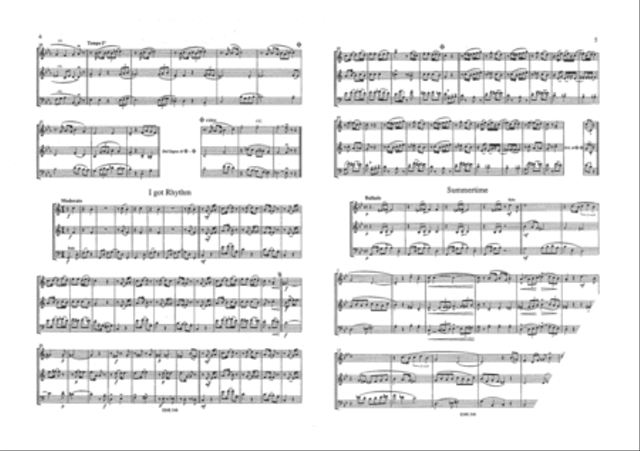Gershwin for Three Brass Quartet scores gallery preview page 3