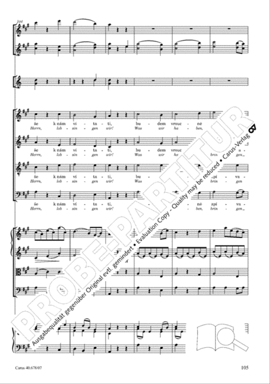 Missa pastoralis bohemica 4-Part scores gallery preview page 118
