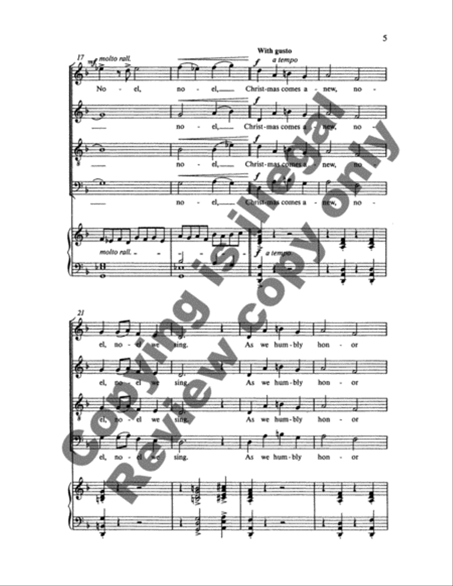 Christmas Comes Anew (Noel Nouvelet) 4-Part scores gallery preview page 10
