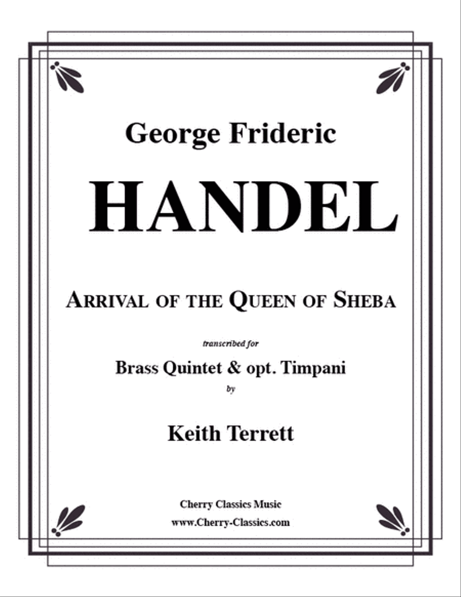 Arrival of the Queen of Sheba for Brass Quintet Percussion scores gallery preview page 1