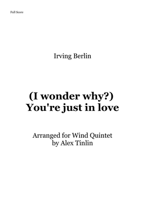 Book cover for (i Wonder Why?) You're Just In Love