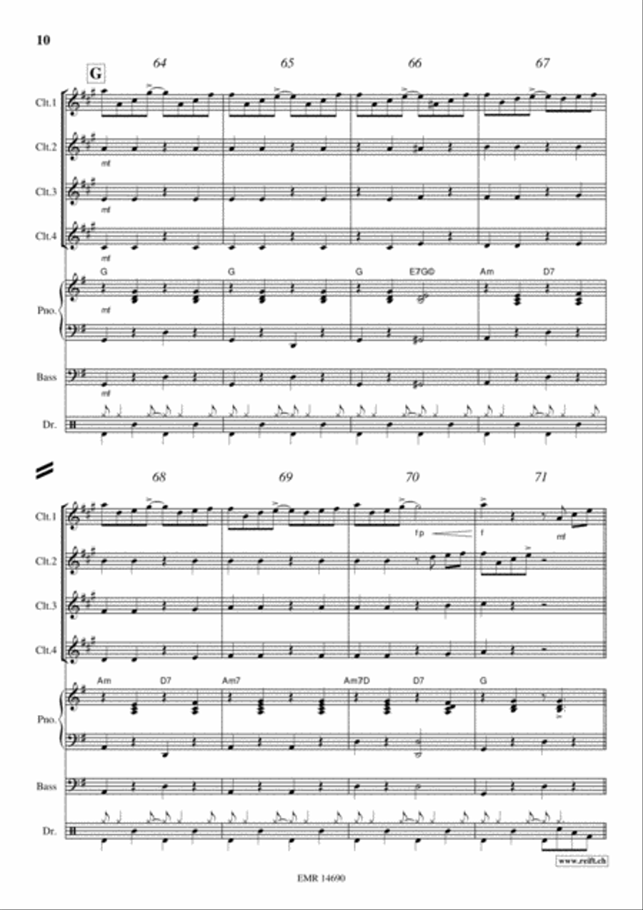 Tico Tico Tico Tico Clarinet scores gallery preview page 10