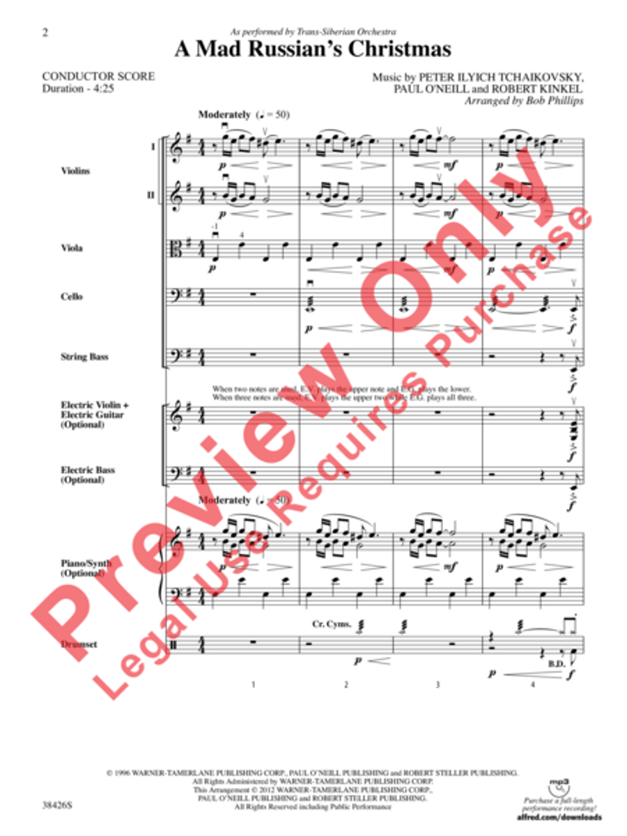 A Mad Russian's Christmas String Orchestra scores gallery preview page 3