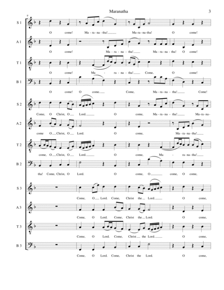 Maranatha (SATB divisi choir) image number null
