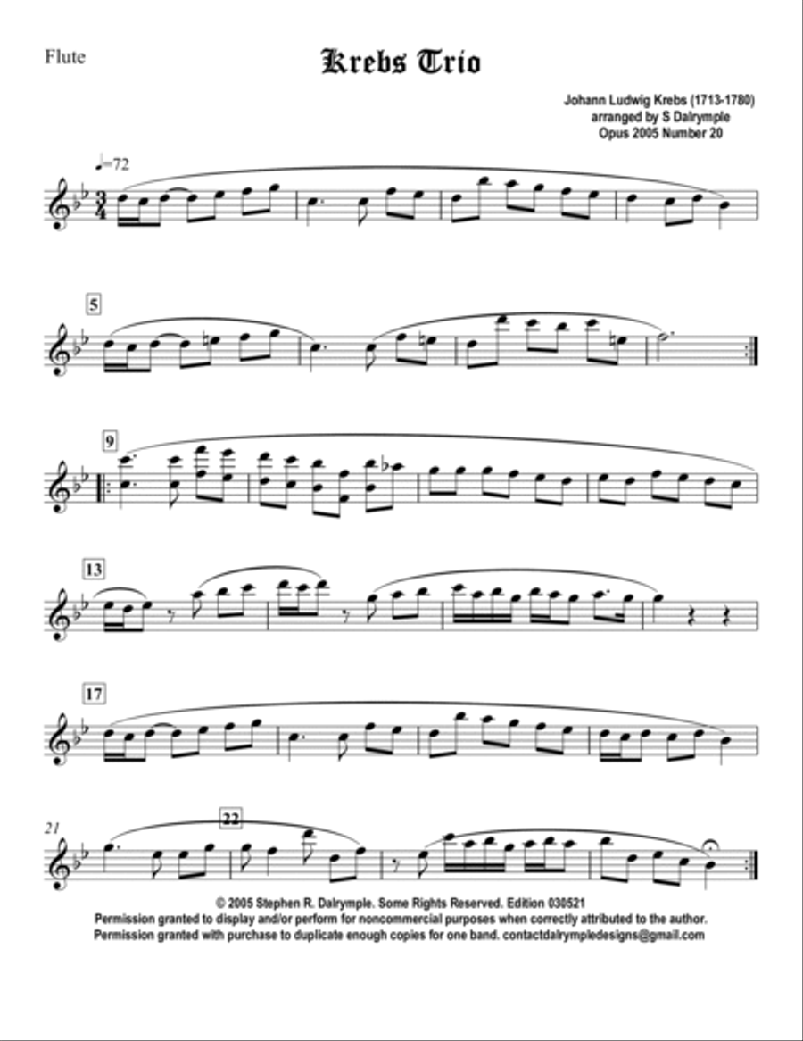 Krebs Trio Concert Band scores gallery preview page 6