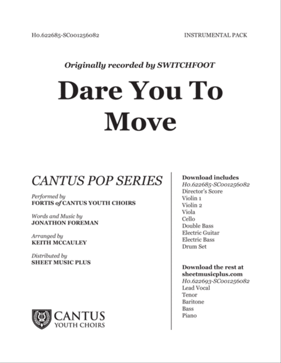 Dare You To Move Small Ensemble scores gallery preview page 1