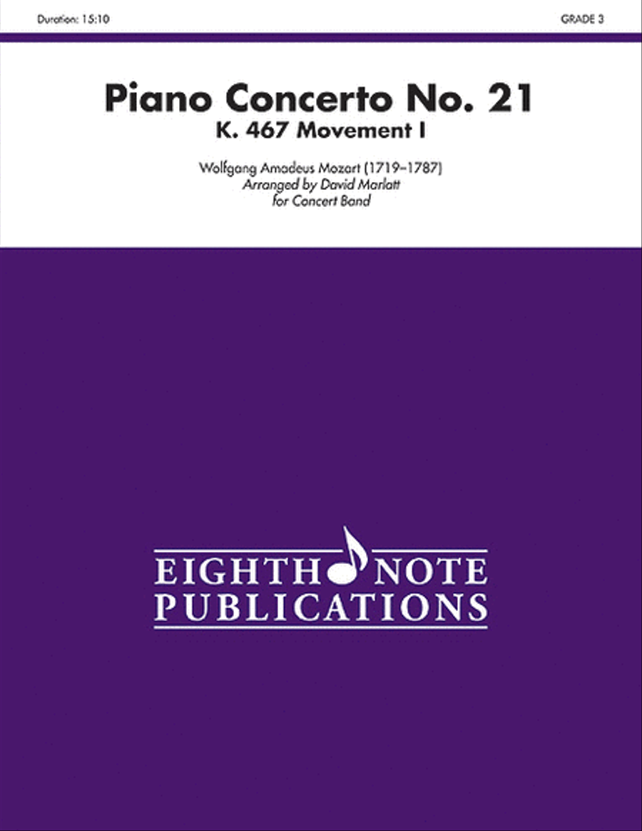Piano Concerto No. 21, K. 467 (Movement I) Concert Band scores gallery preview page 1