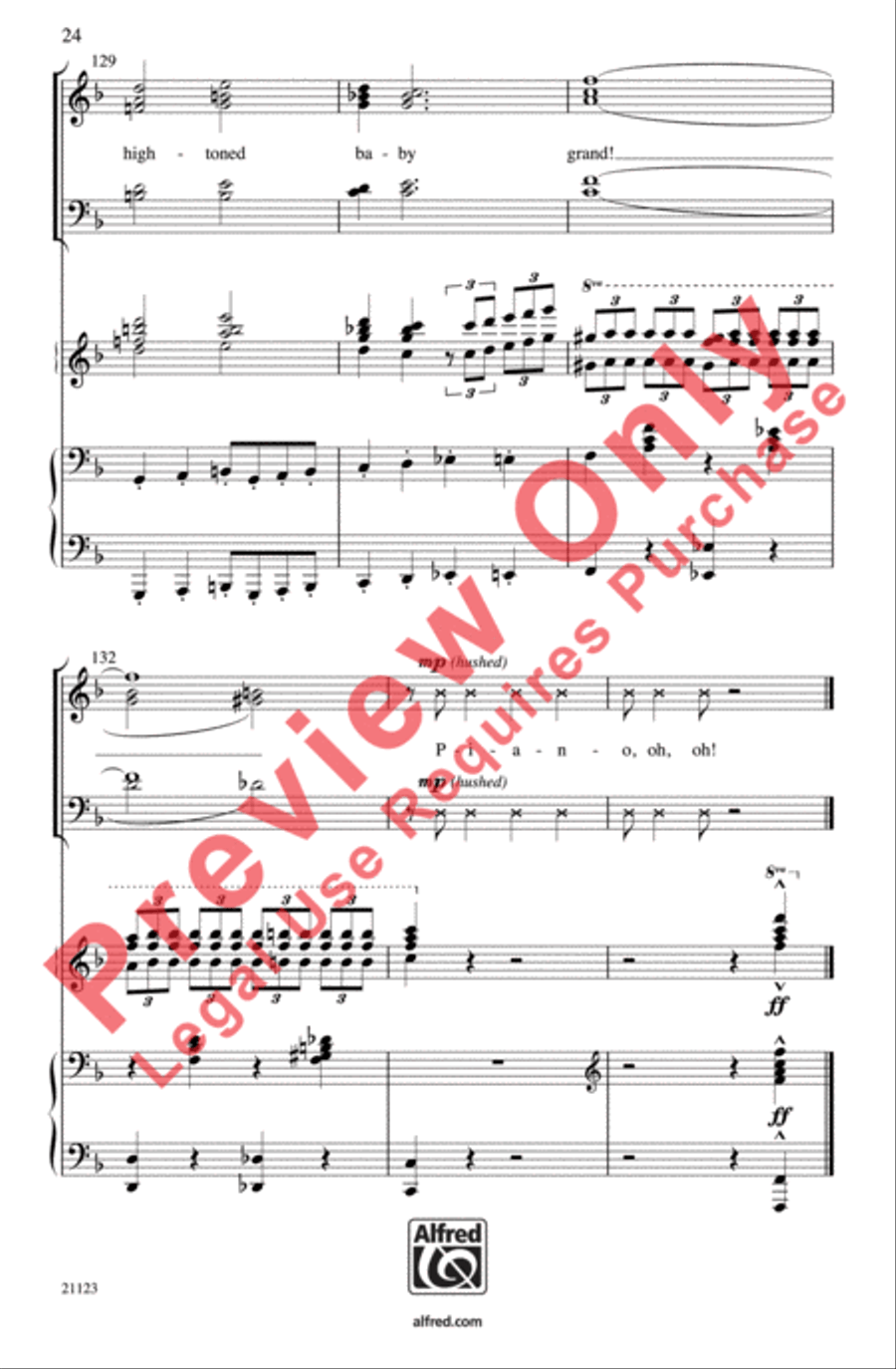 I Love a Piano 4-Part scores gallery preview page 24