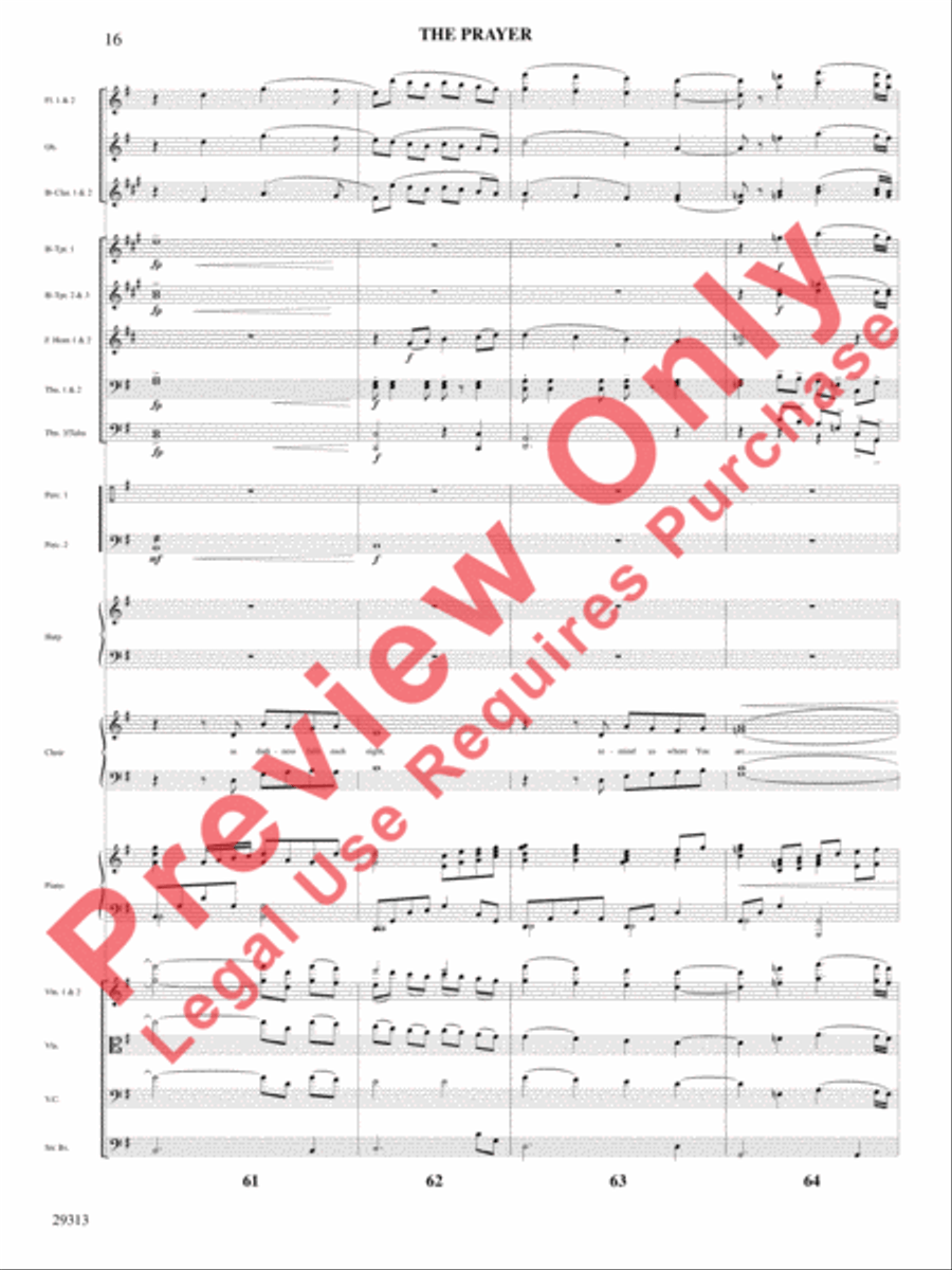 The Prayer The Prayer Choir scores gallery preview page 17