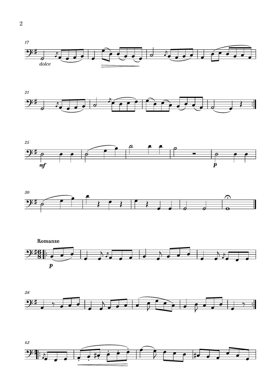 Beethoven - Sonatina in G Major (for Cello) Beethoven - Sonatina in G Major (for Cello) Cello Solo scores gallery preview page 2