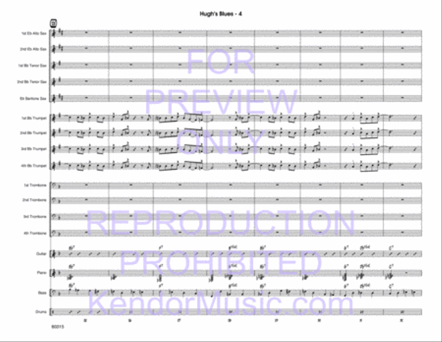 Hugh's Blues Jazz Ensemble scores gallery preview page 5