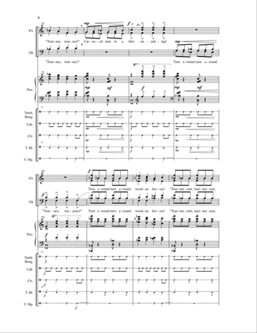Tournez, Tournez! 4-Part scores gallery preview page 5