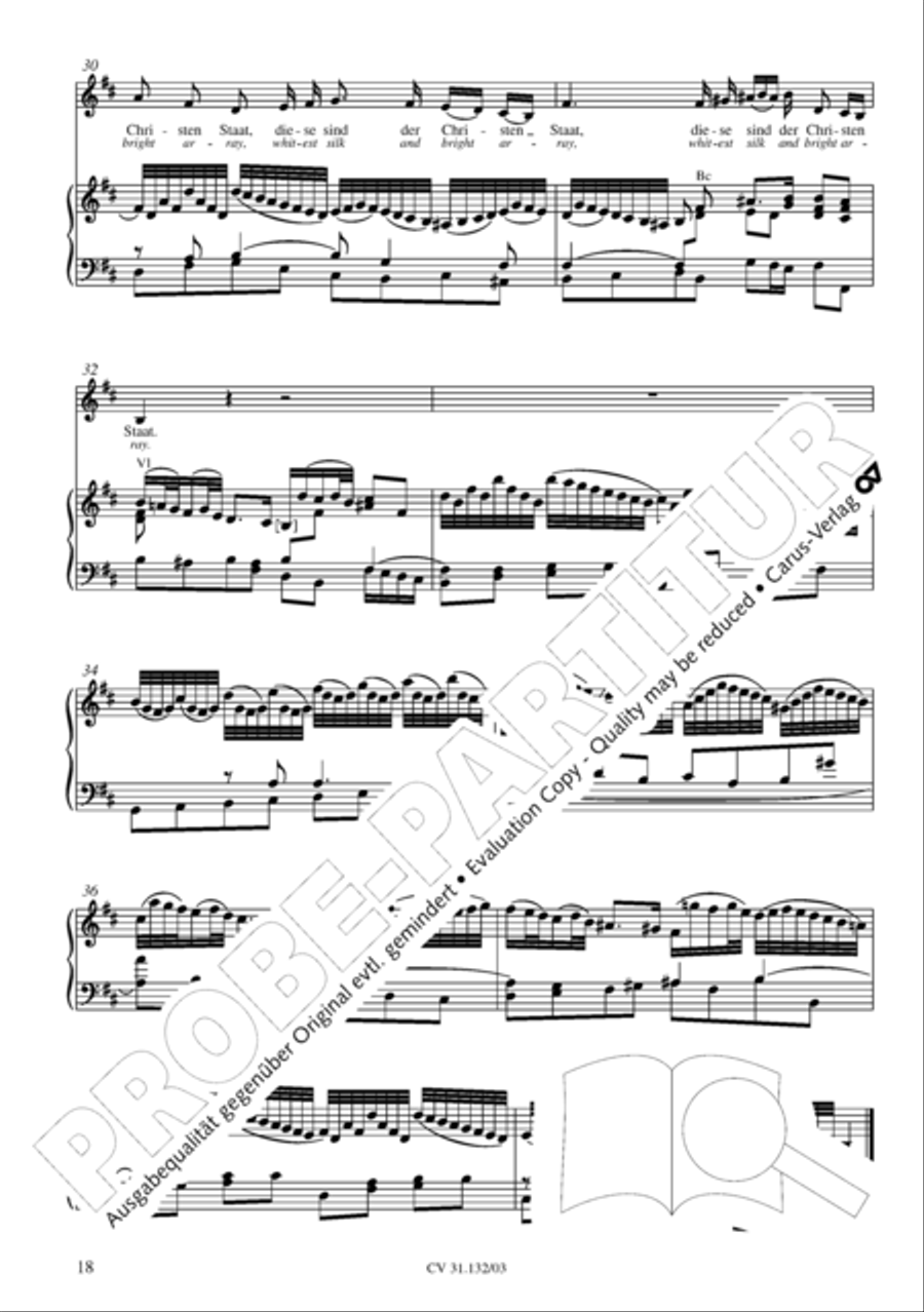 Prepare ye the highway of the Lord (Bereitet die Wege, bereitet die Bahn) 4-Part scores gallery preview page 19