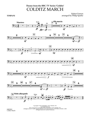Colditz March (arr. Philip Sparke) - Timpani