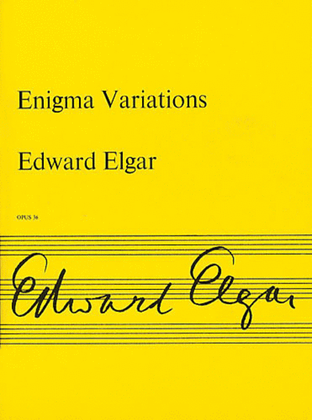 Book cover for Edward Elgar: Enigma Variations Op.36 (Miniature Score)